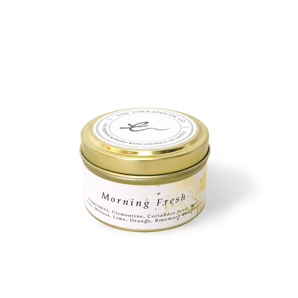 Aromatherapy beeswax candles - Morning fresh is uplifting and suitable for your yoga sessions in the morning well-blended with a mix of Peppermint, Clementine, Coriander Seed, Basil, Yuzu, Melissa, Lime Orange, Rosemary and Vanilla.